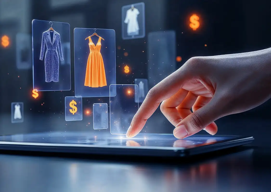 Shopper browsing a digital storefront